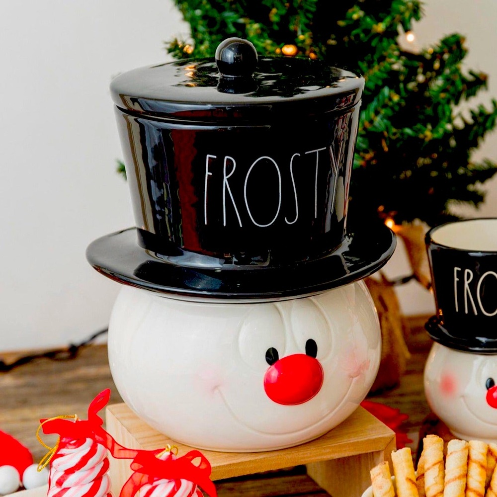 💥SALE! Rae Dunn ‘Frosty’ Frosty The Snowman Canister